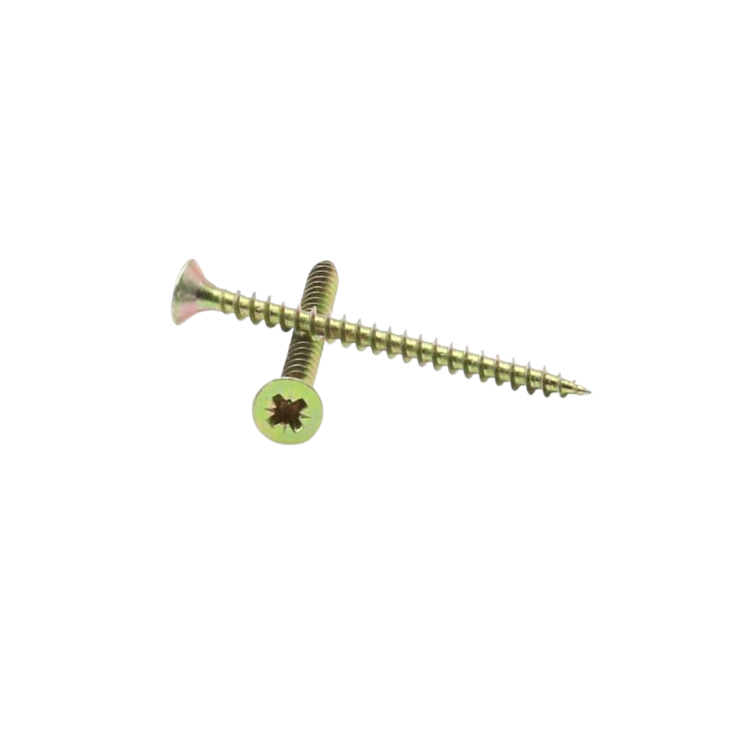 No8(4.0)x75 Pozi Particle Boardscrew Y/P 100pcs