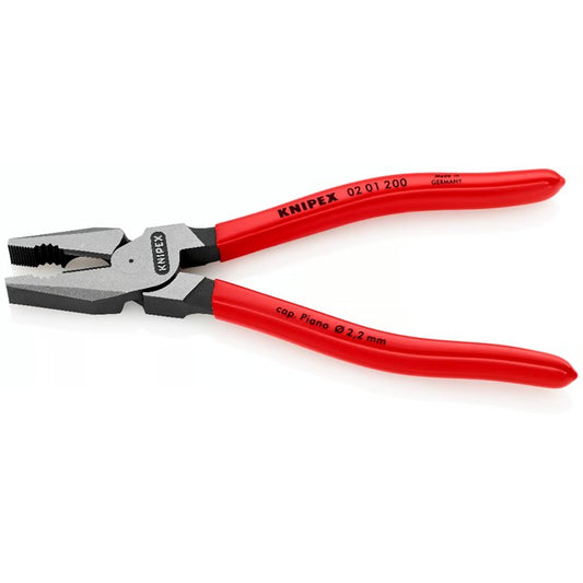 KNIPEX PLIER COMB HI-LEVERAGE 200MM PVC
