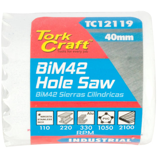 40mm Bim42 Bi Metal Hole Saw