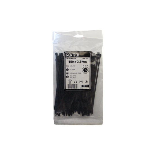Nylon Cable Tie Pack 4.6x288mm Black