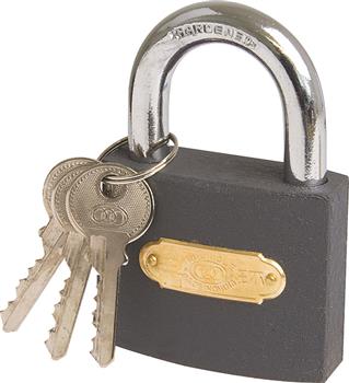PADLOCK TRI IRON BOX 50MM
