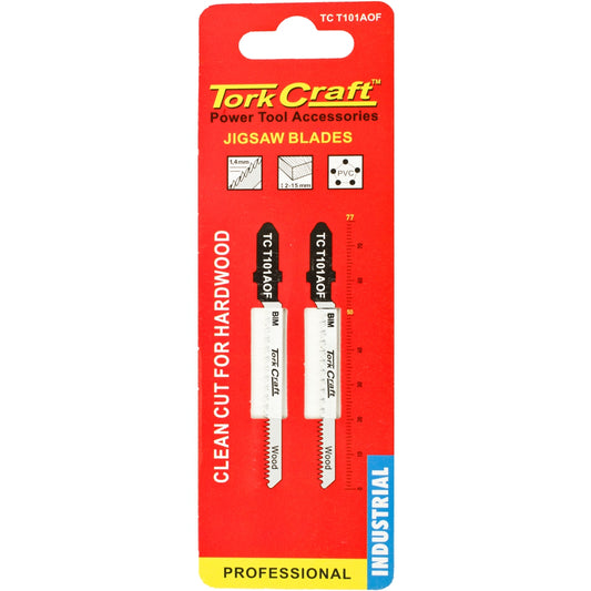 T-shank Jigsaw Blade For Hardwood 1.4mm 18tpi 75mm 2pc