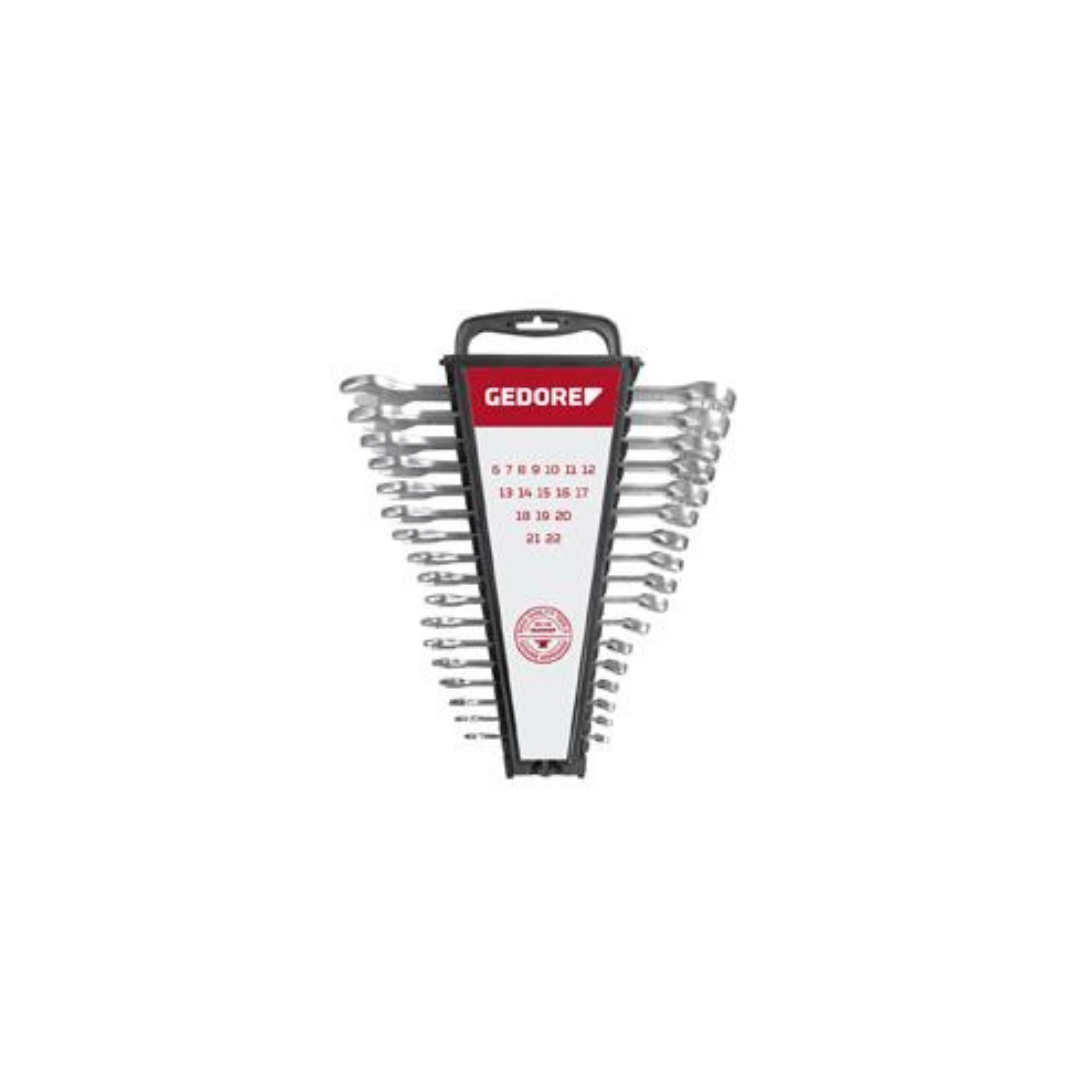 GEDORE RED SPANNER SET COMB 17PC 6-22MM